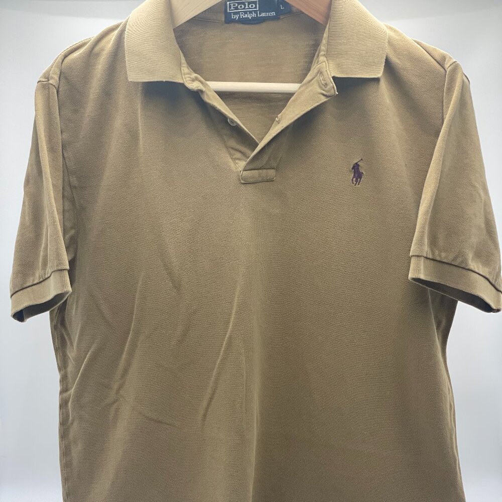 Polo Ralph Lauren Men's Light Brown with Dark Brown Logo, Large